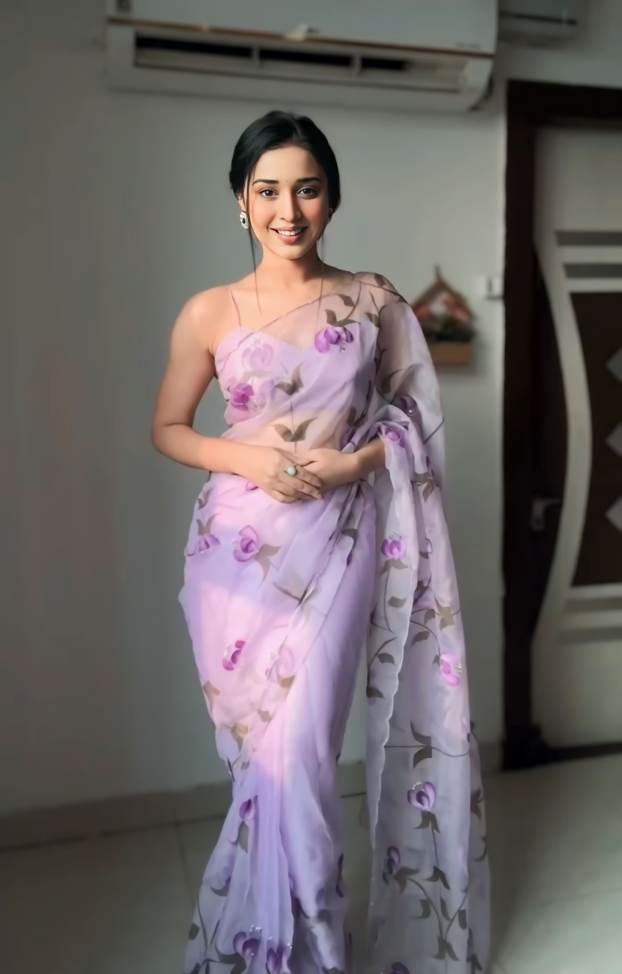 One Minute Ready To ImperialIris Pure Soft Georgette Silk Saree