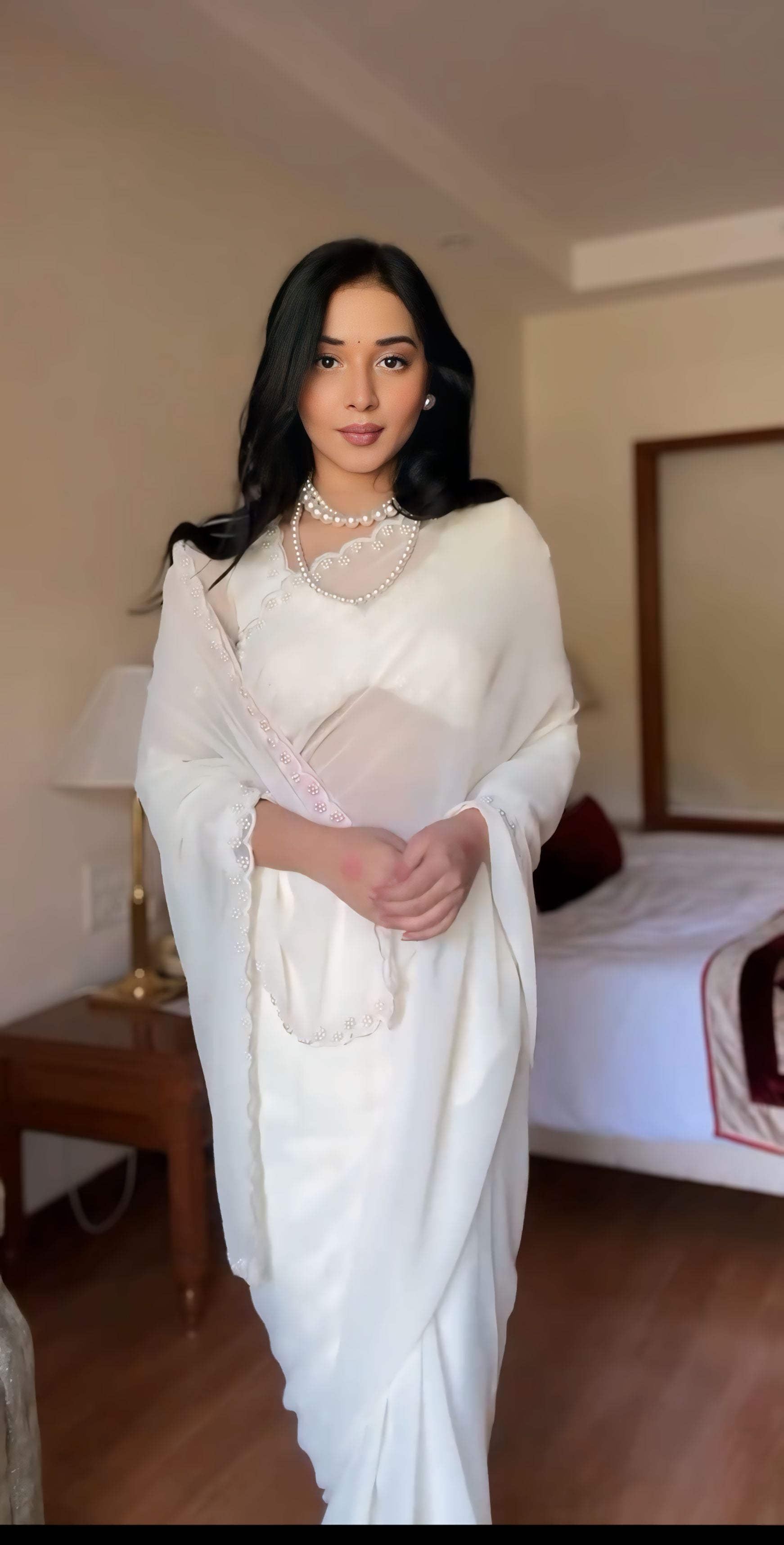 One Minute Ready To Wear Crystal Elegance Silk Printed Saree