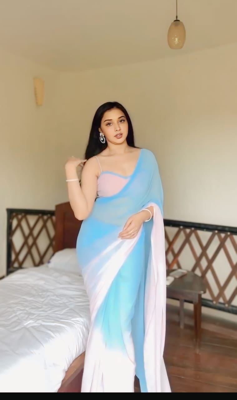 One Minute Ready To Wear Celestial Dream Elegance Saree with Unstitch Blouse