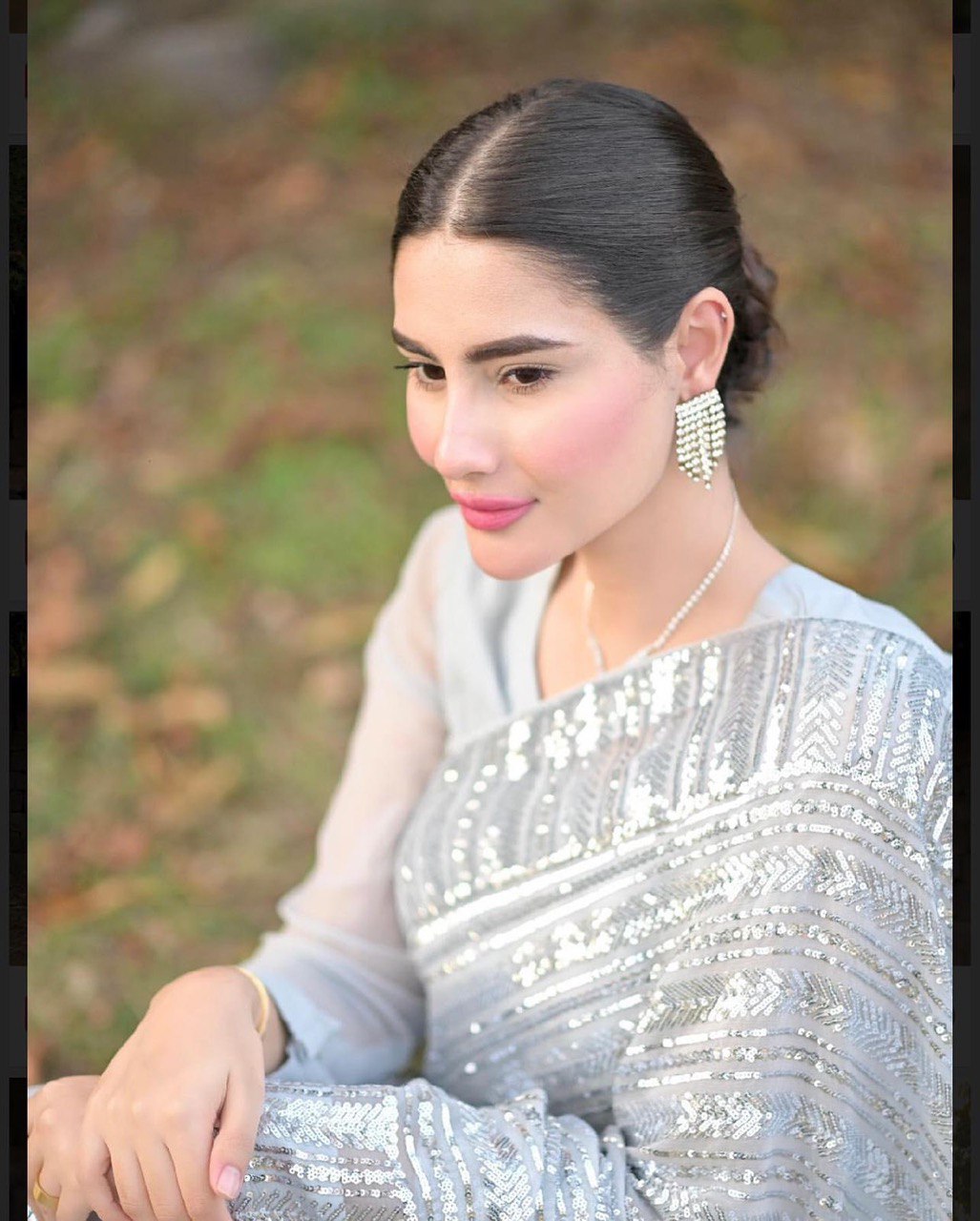 New Designer Soft Georgette Sequins Saree With Mono Banglori Blouse Piece