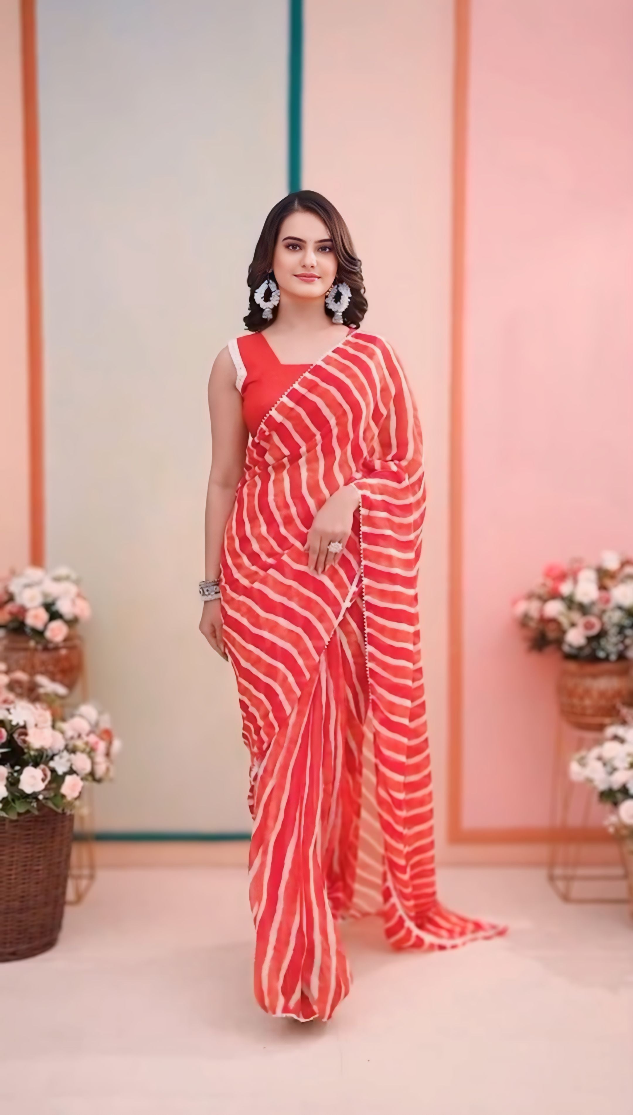 One Minute Ready To Wear Elegant Noir Soft Georgette Silk Saree