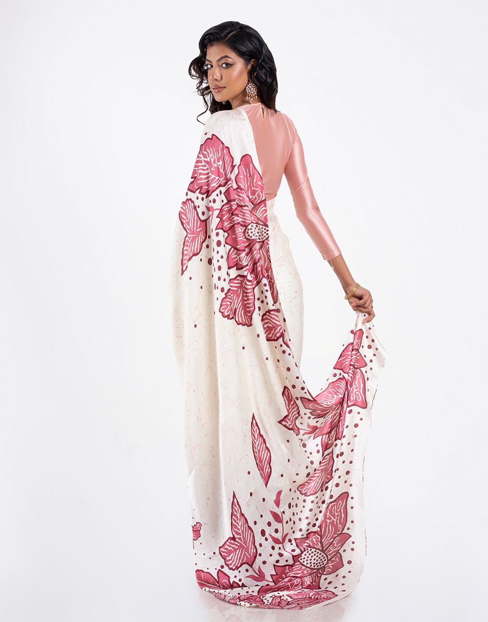 New Designer Original Japan Satin Devsena Saree With  Digital Print With Digital Printed Unstiched Blouse Piece