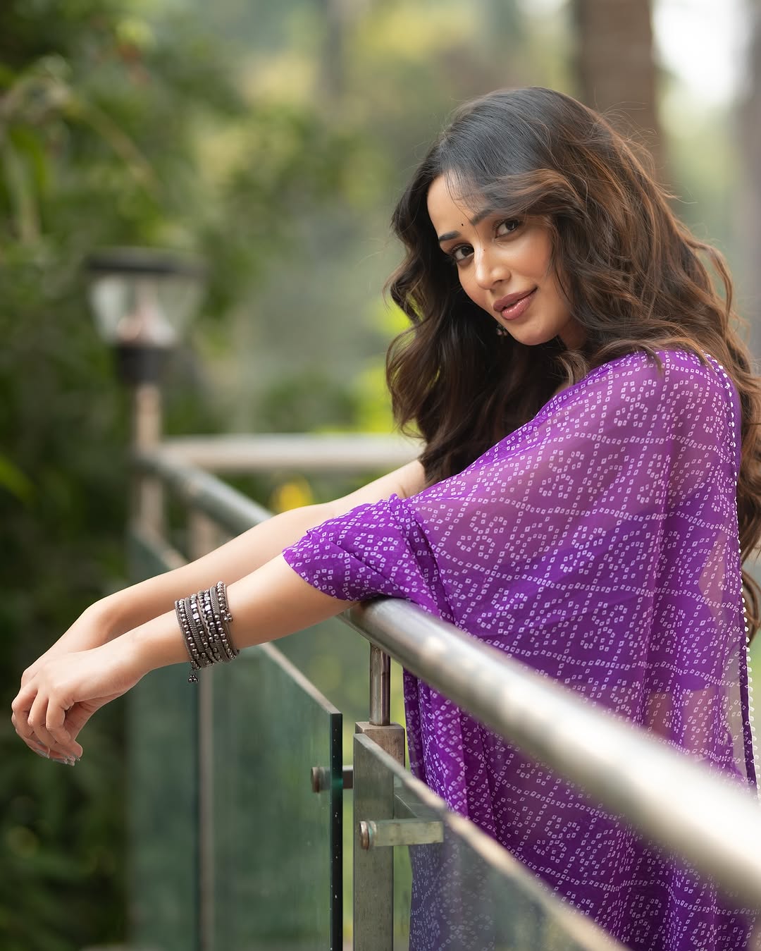 New One Minute Ready To Wear Bandhani Design Pure Soft Georgette Silk Purple Saree With Same Colour Blouse Piece