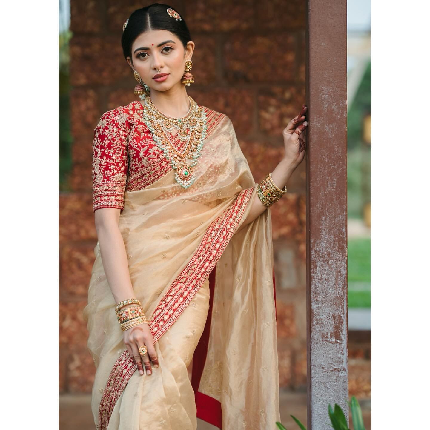 New Designer Heavy Soft Organza Saree With Sequence And Dori Embroidery Work With Banglori Silk Unstiched Blouse Piece