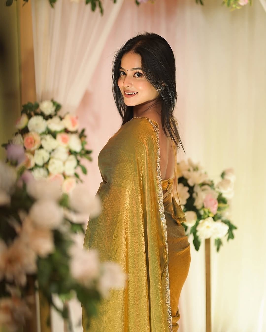 New Designer Soft Fancy Fandy Silk Saree With Beads Katdana Lace Border With Fandy Crush Lace Bordered Blouse Piece