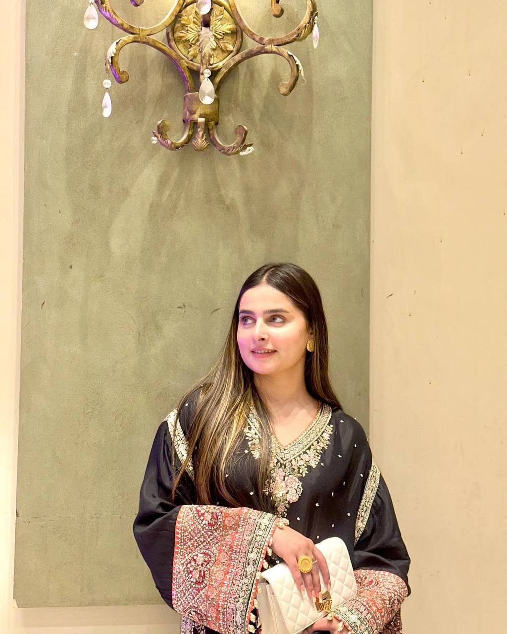 Black Star Silk Pakistani Kurti with Sequin Embroidery Pant & Georgette Dupatta | Festive Ethnic Wear
