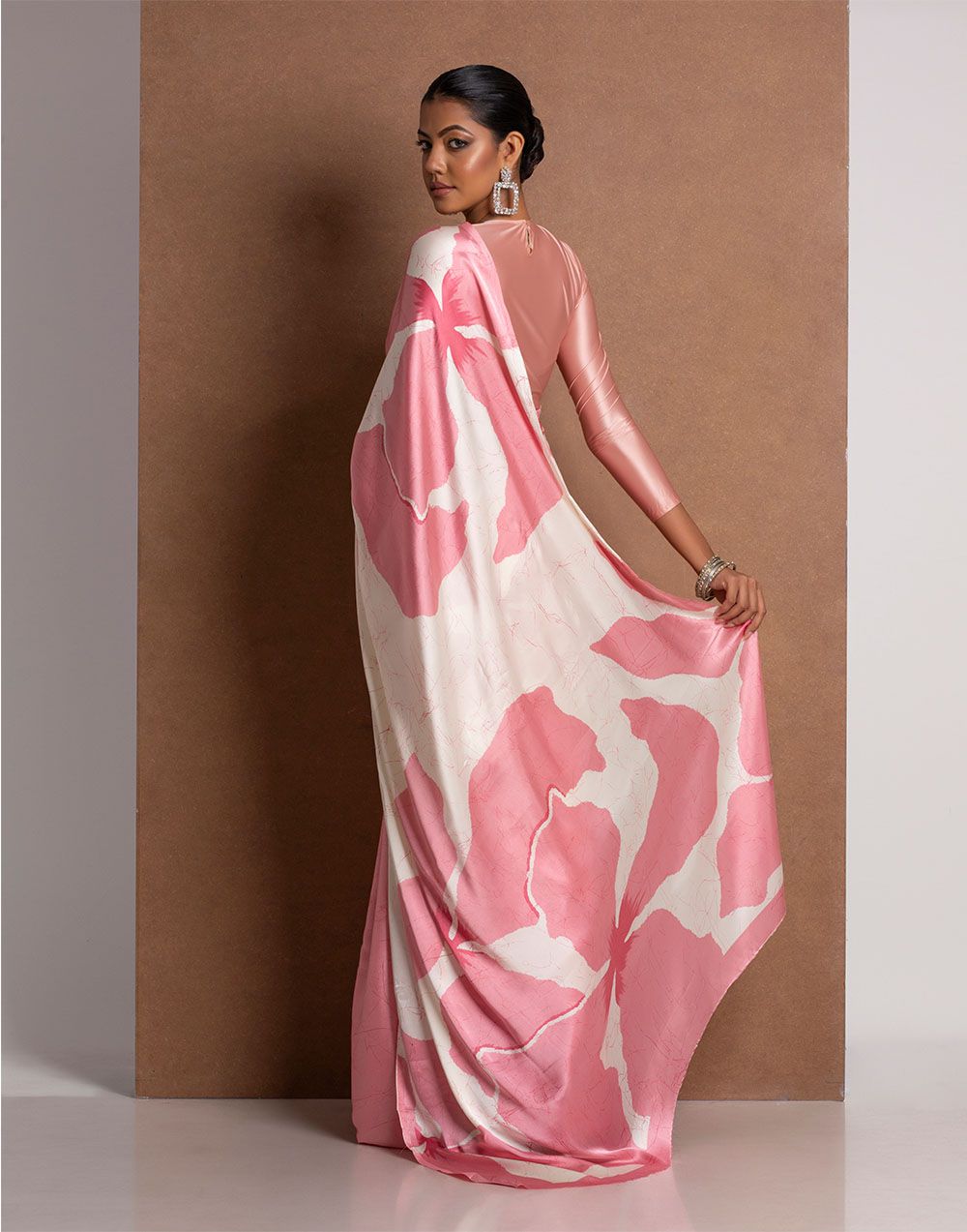 New Designer Original Japan Satin Devsena Saree With  Digital Print With Digital Printed Unstiched Blouse Piece