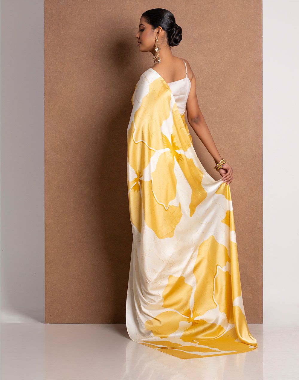 New Designer Original Japan Satin Devsena Saree With  Digital Print With Digital Printed Unstiched Blouse Piece