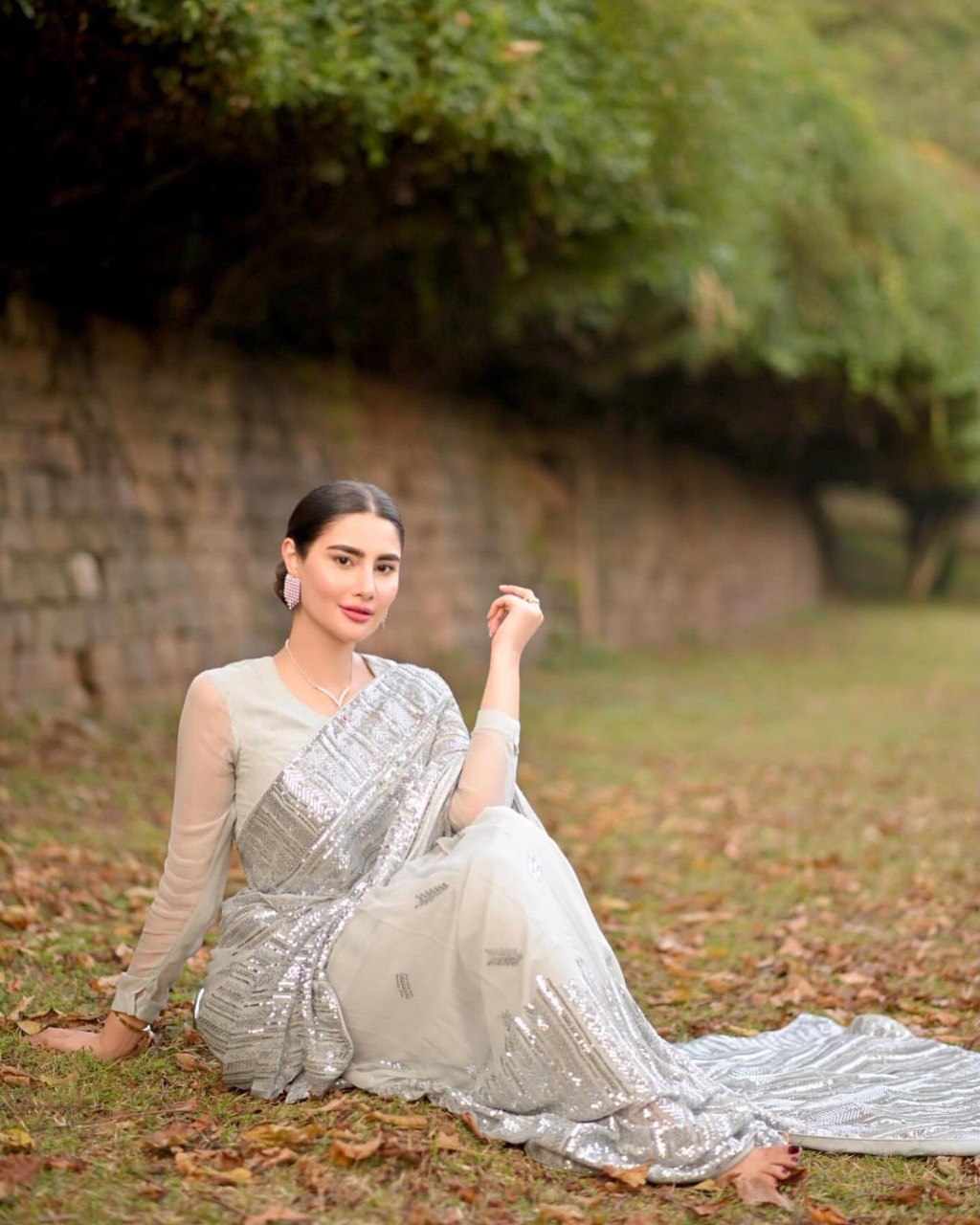 New Designer Soft Georgette Sequins Saree With Mono Banglori Blouse Piece