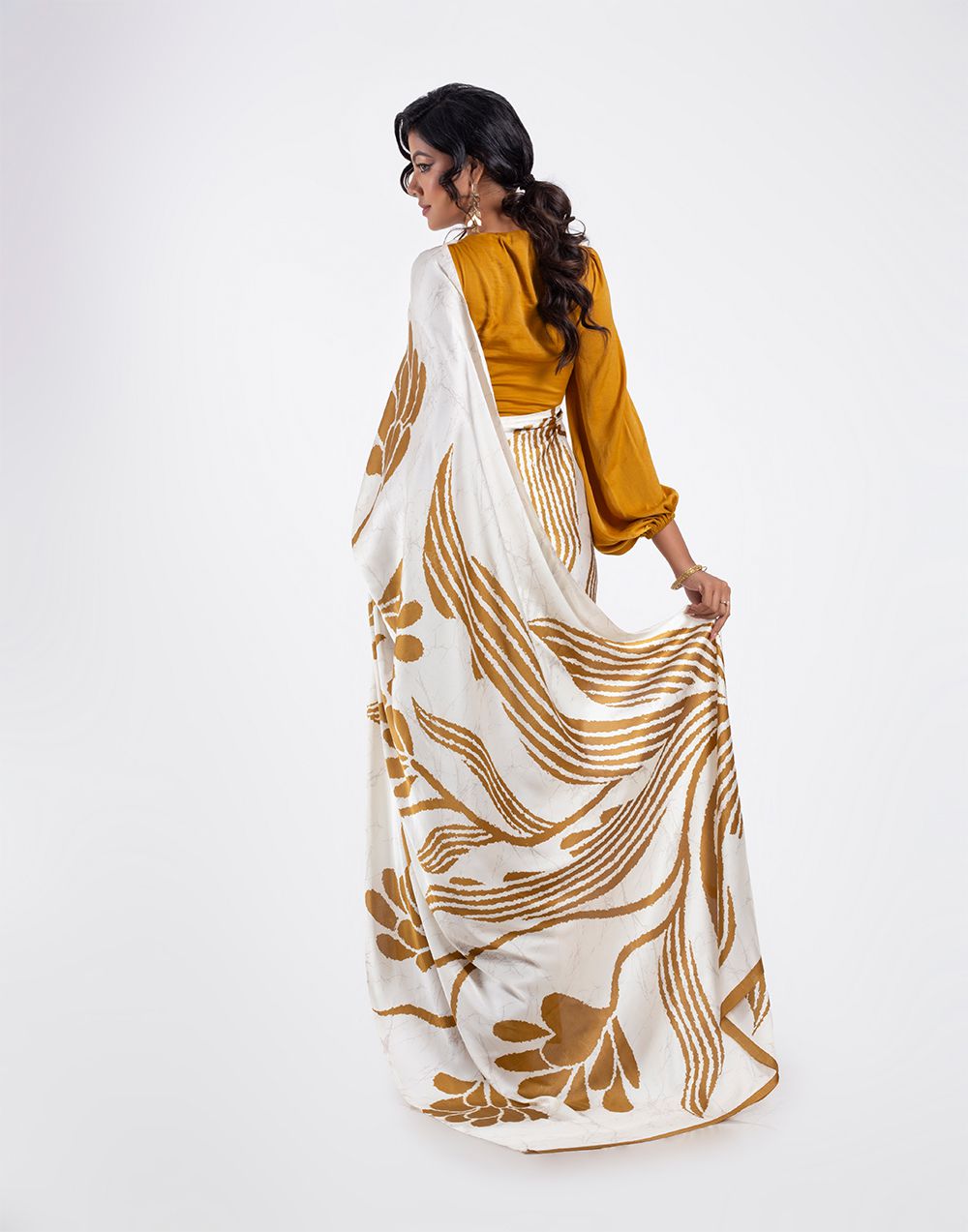 New Designer Original Japan Satin Devsena Saree With  Digital Print With Digital Printed Unstiched Blouse Piece