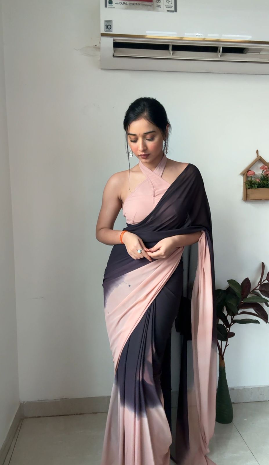 One Minute Ready To Blush ElegancePure Soft Georgette Silk Saree