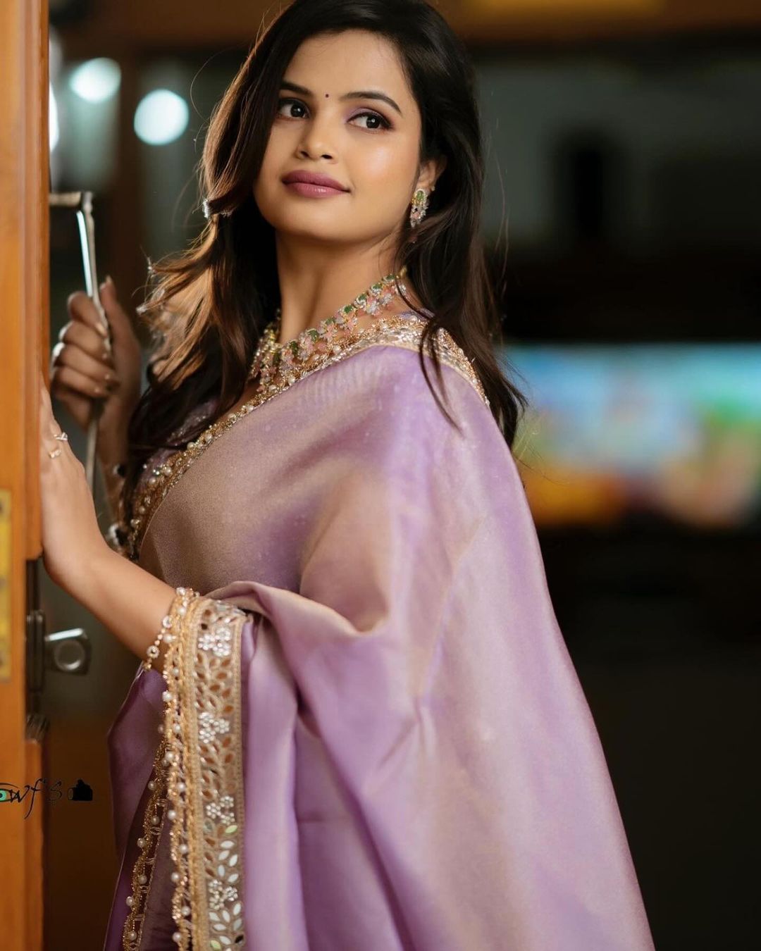 New premium designer Beautiful Sequance and Embroidery work with real hand mirror Saree with Unstitch Blouse