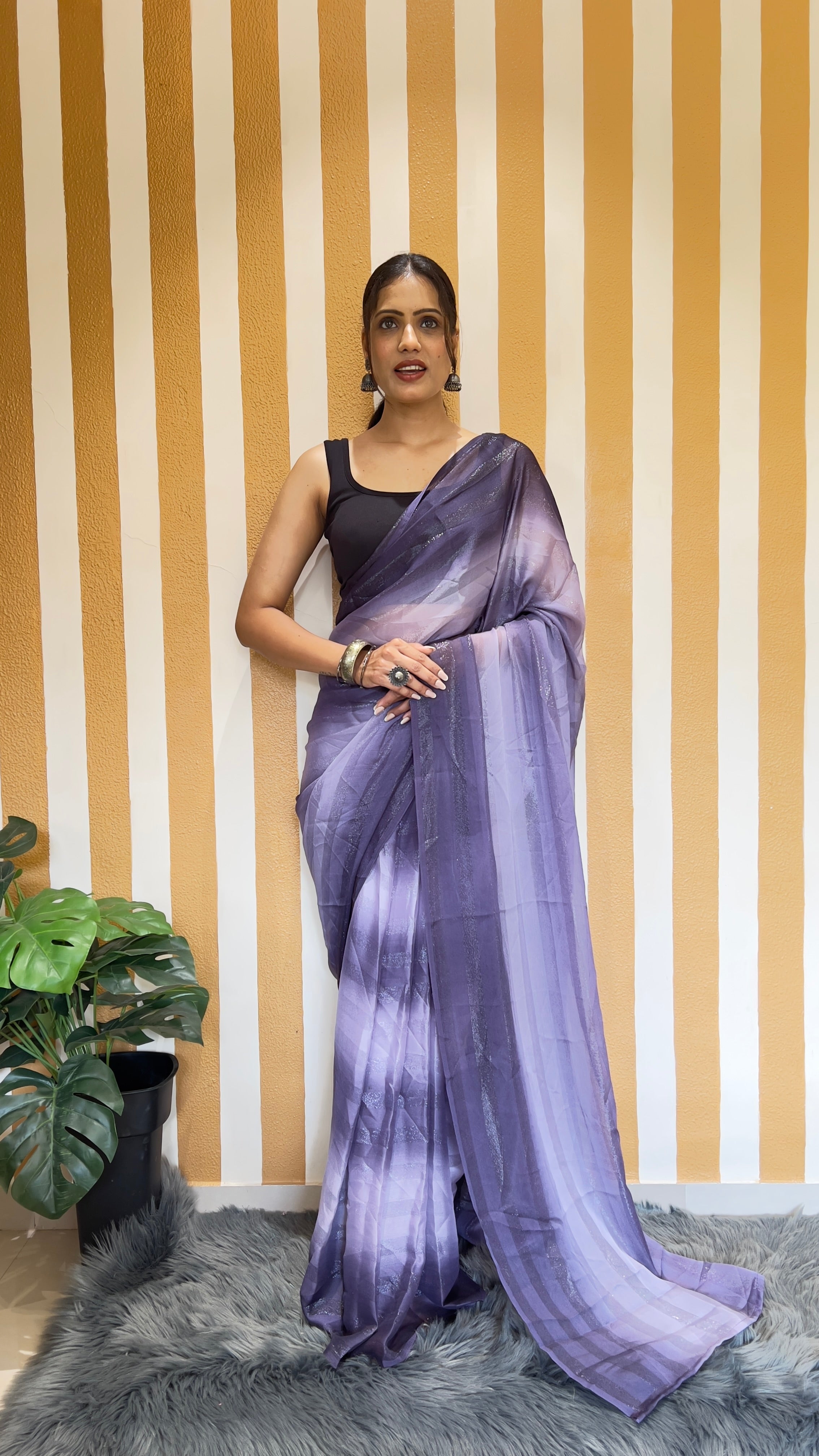 One Minute Ready To Wear New Premium Quality Luxuria Ensemble Nylone Rimzim saree