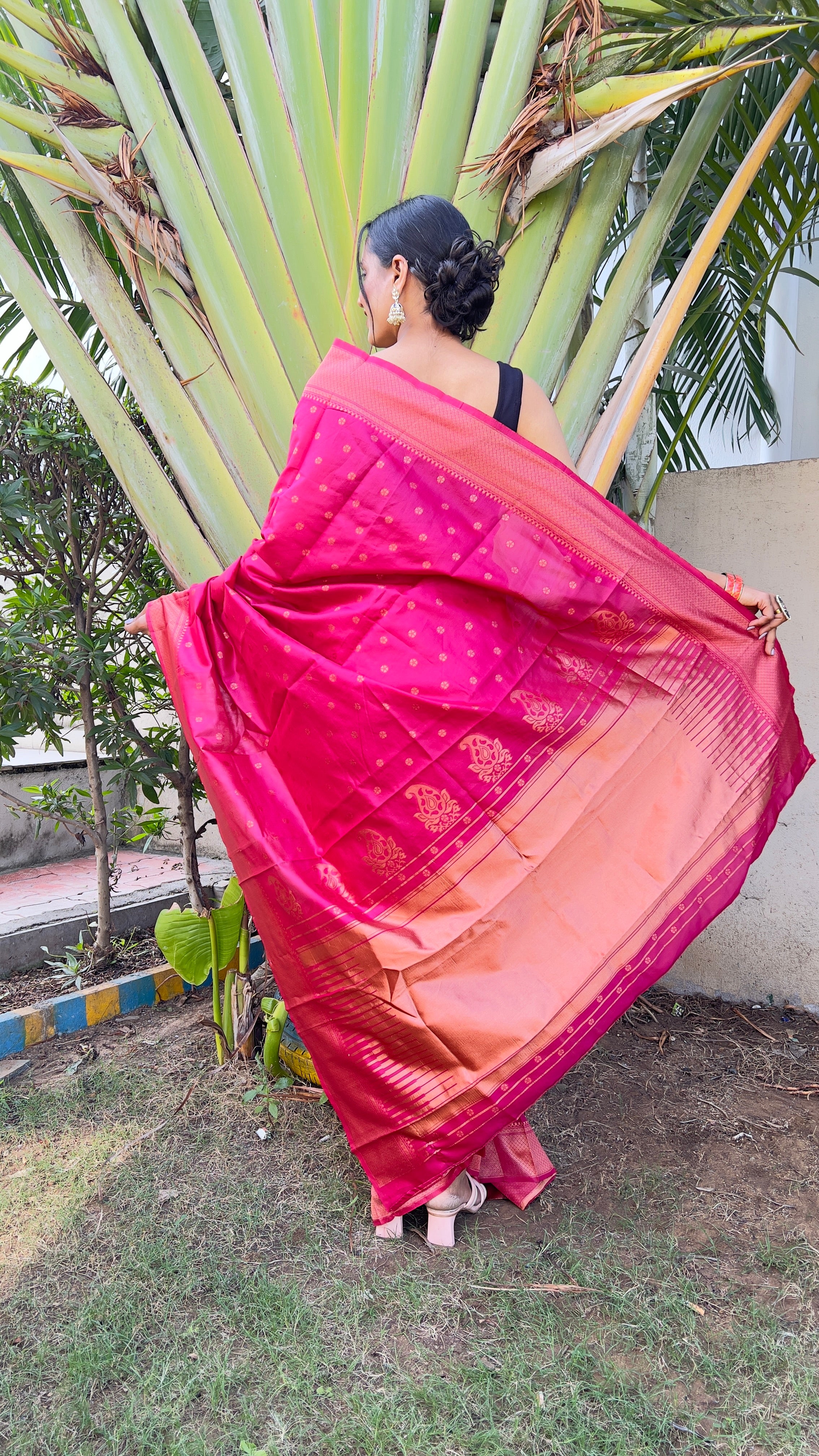 One Minute Ready to Wear New Premium Quality Red Paithani Silk Saree Divashree