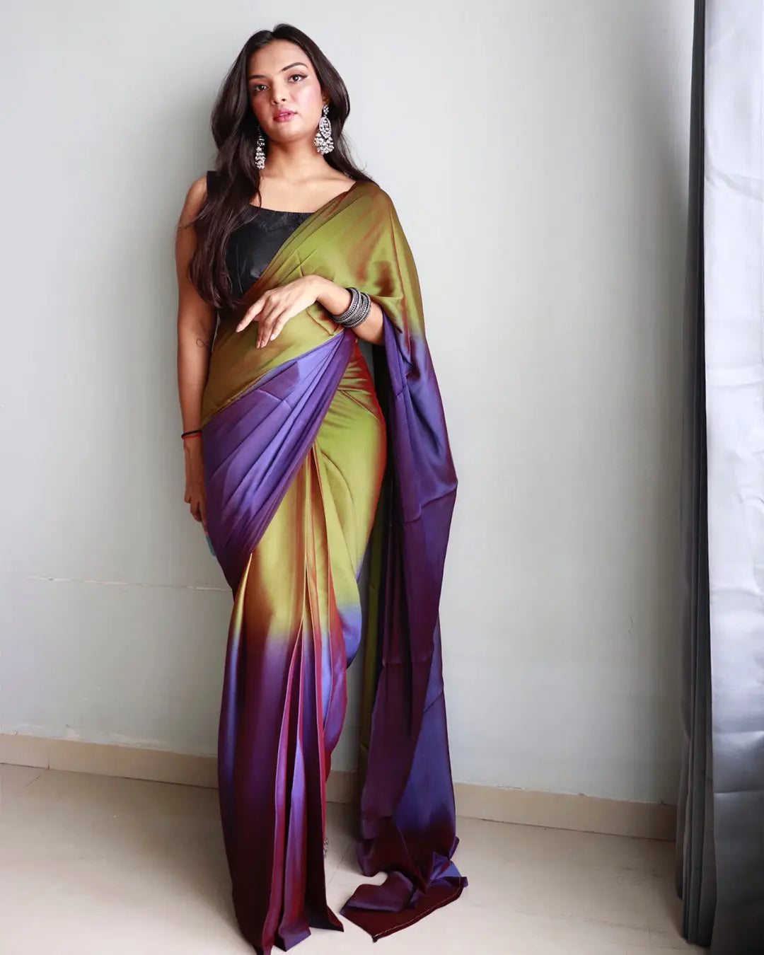 One Minute Ready to Wear New Looking Lovendermoon Saree Divashree