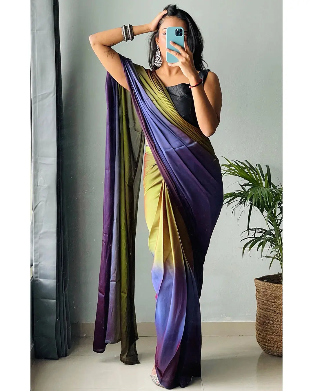 One Minute Ready to Wear New Looking Lovendermoon Saree Divashree