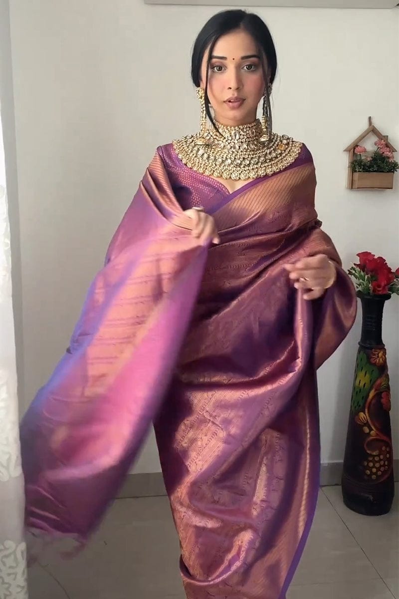 One Minute Ready To WearRoyal Elegance Georgette Silk Saree