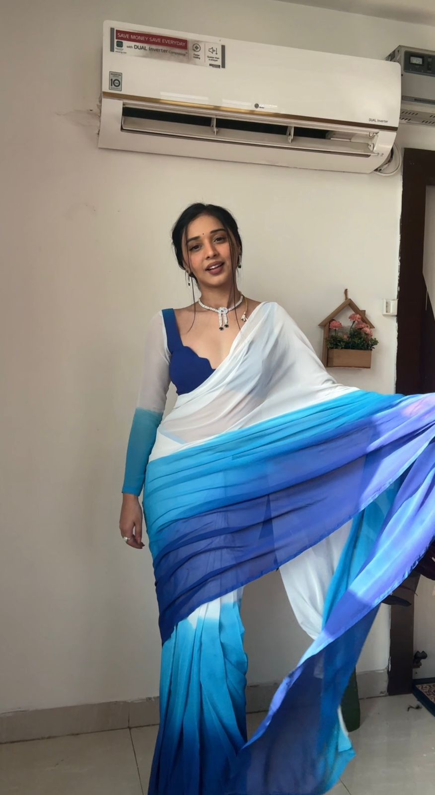 One Minute Ready To Oceanic Veil Pure Soft Georgette Silk Saree