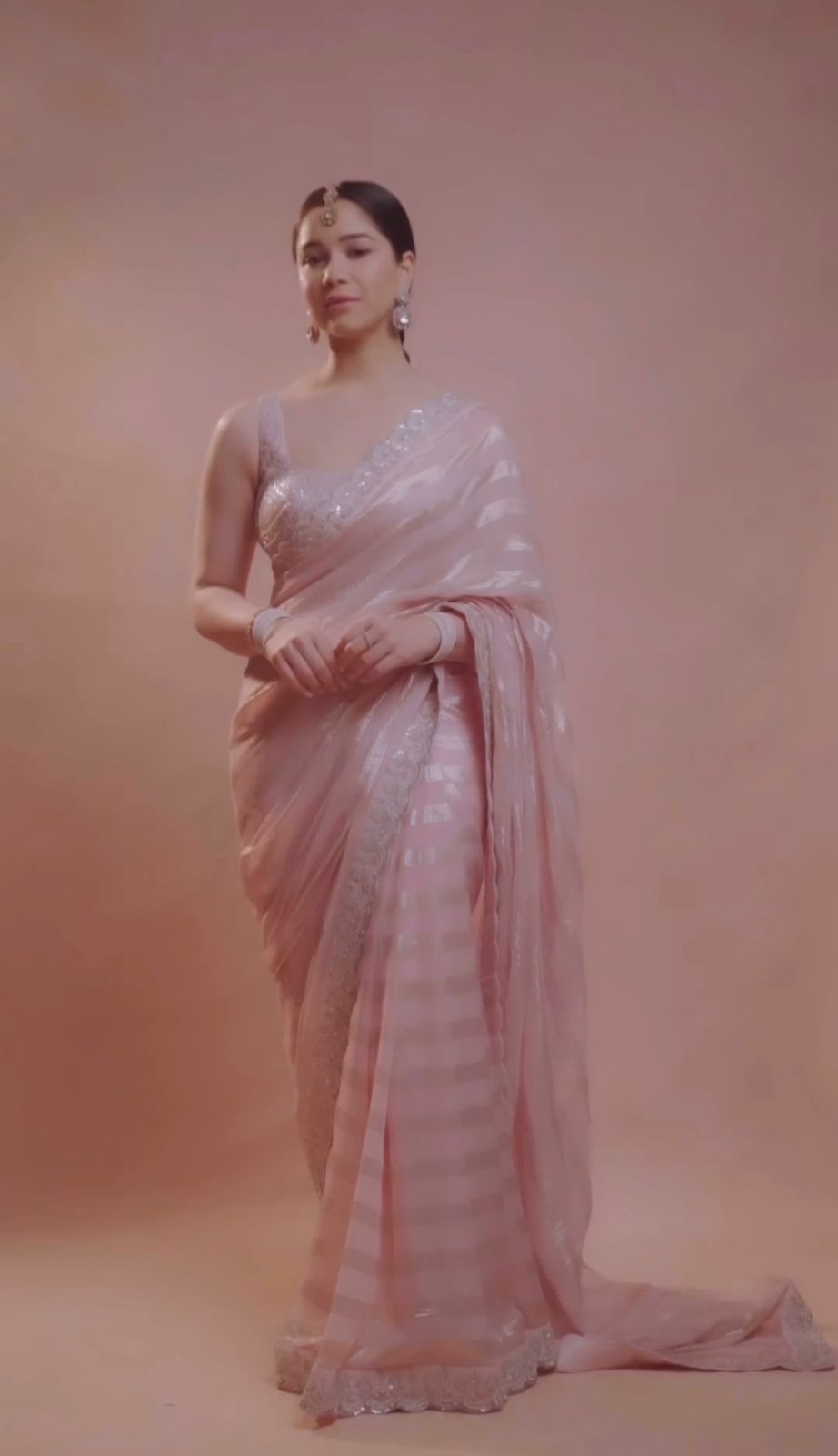 New exclusive designer Party Wear Soft chiffon with weaving zari line Saree with Unstitch Blouse