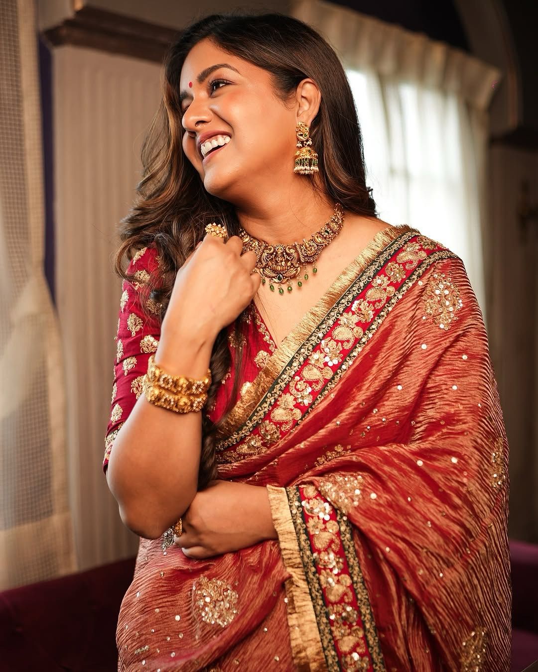 New Designer Banarasi Crush Saree With Sequence And Cording  Embroidery Along With Fancy Lace Border With Banglori Silk Unstiched Blouse Piece