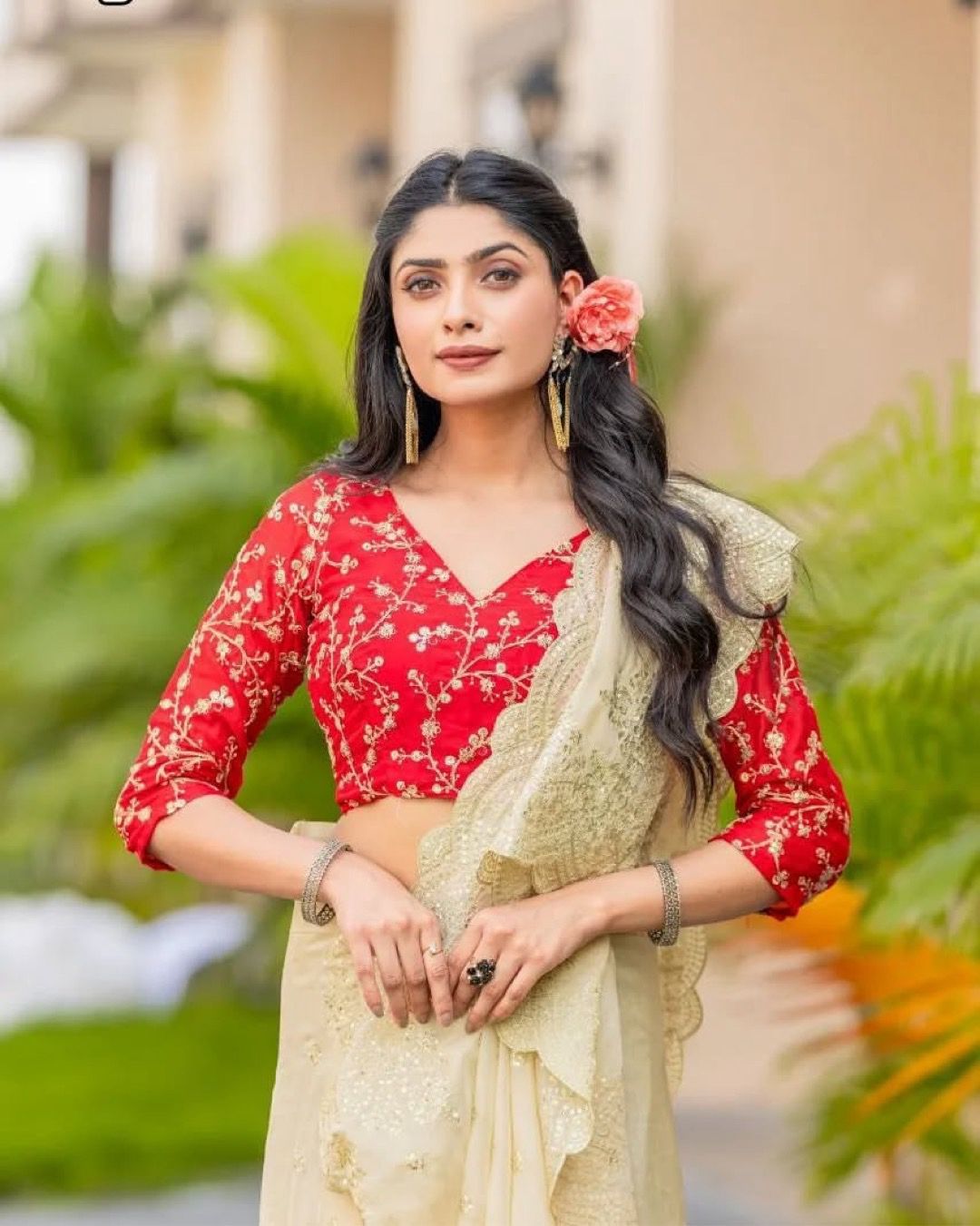 New Designer Heavy Soft Organza Saree With Sequence And Zari Embroidery Work With Banglori Silk Unstiched Blouse Piece