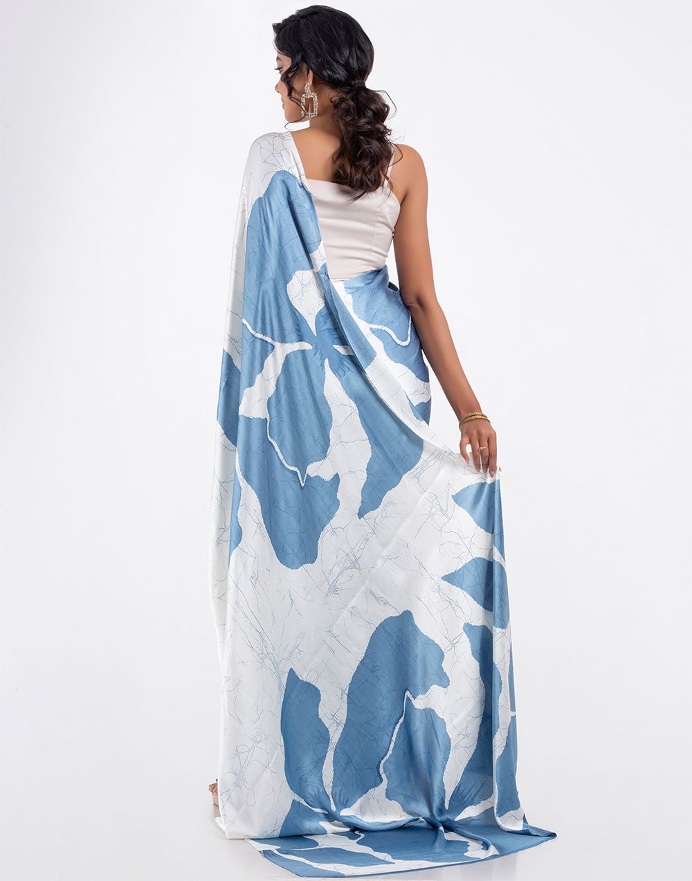 New Designer Original Japan Satin Devsena Saree With  Digital Print With Digital Printed Unstiched Blouse Piece