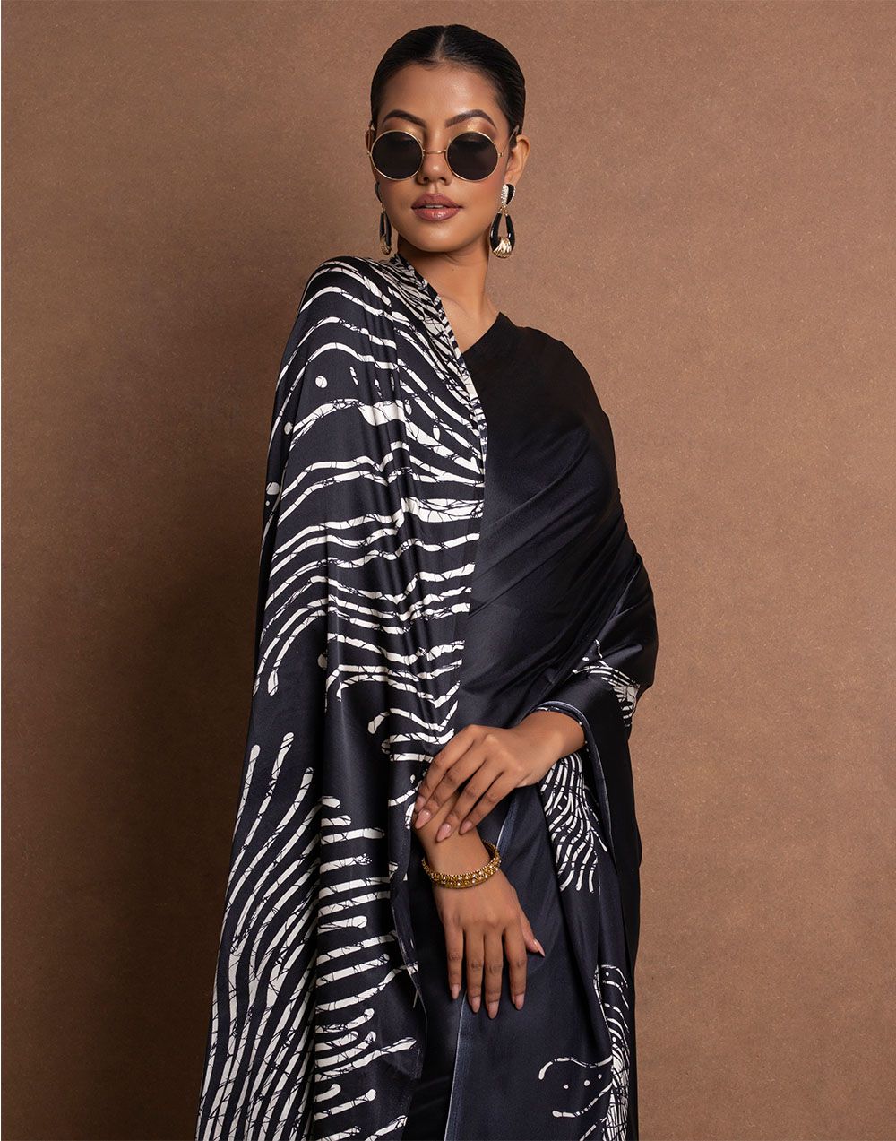 New Designer Original Japan Satin Devsena Saree With  Digital Print With Digital Printed Unstiched Blouse Piece