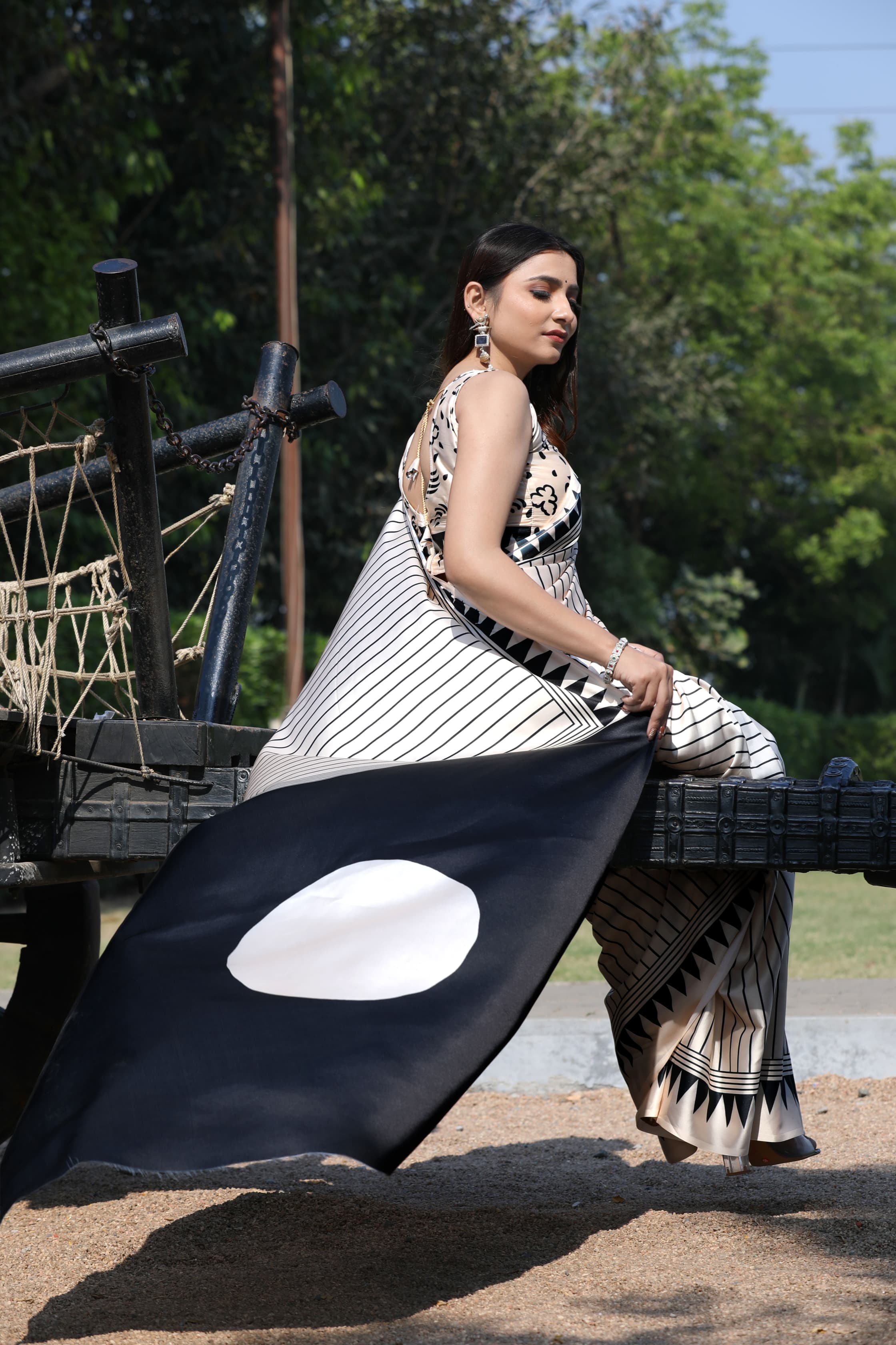 New Designer Original Japan Satin Devsena Saree With Digital Print With Digital Printed Unstiched Blouse Piece