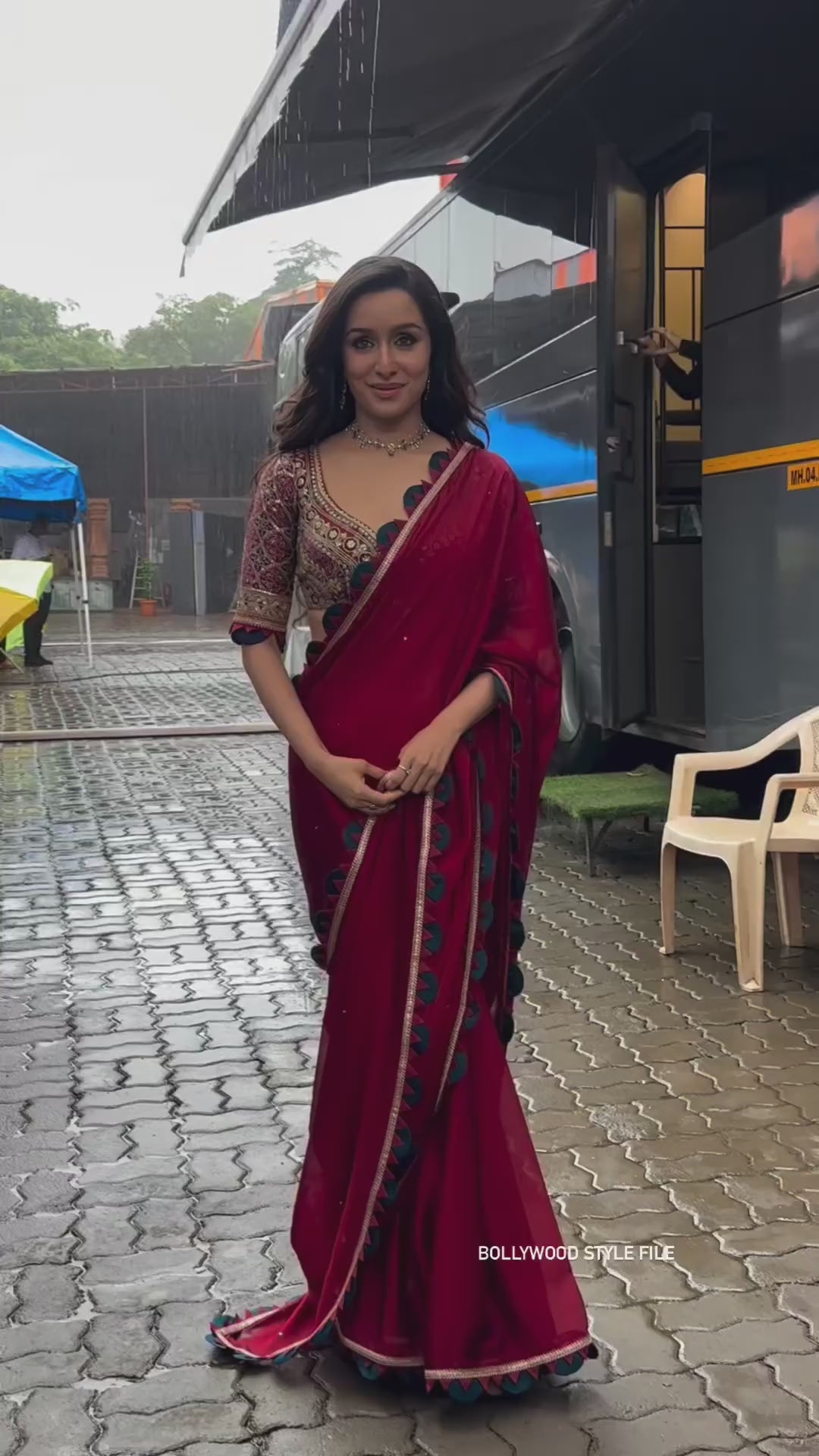 New Premium Quality Blooming Color Rangoli Fabric Pearl Moti Full Embroidery Work Saree