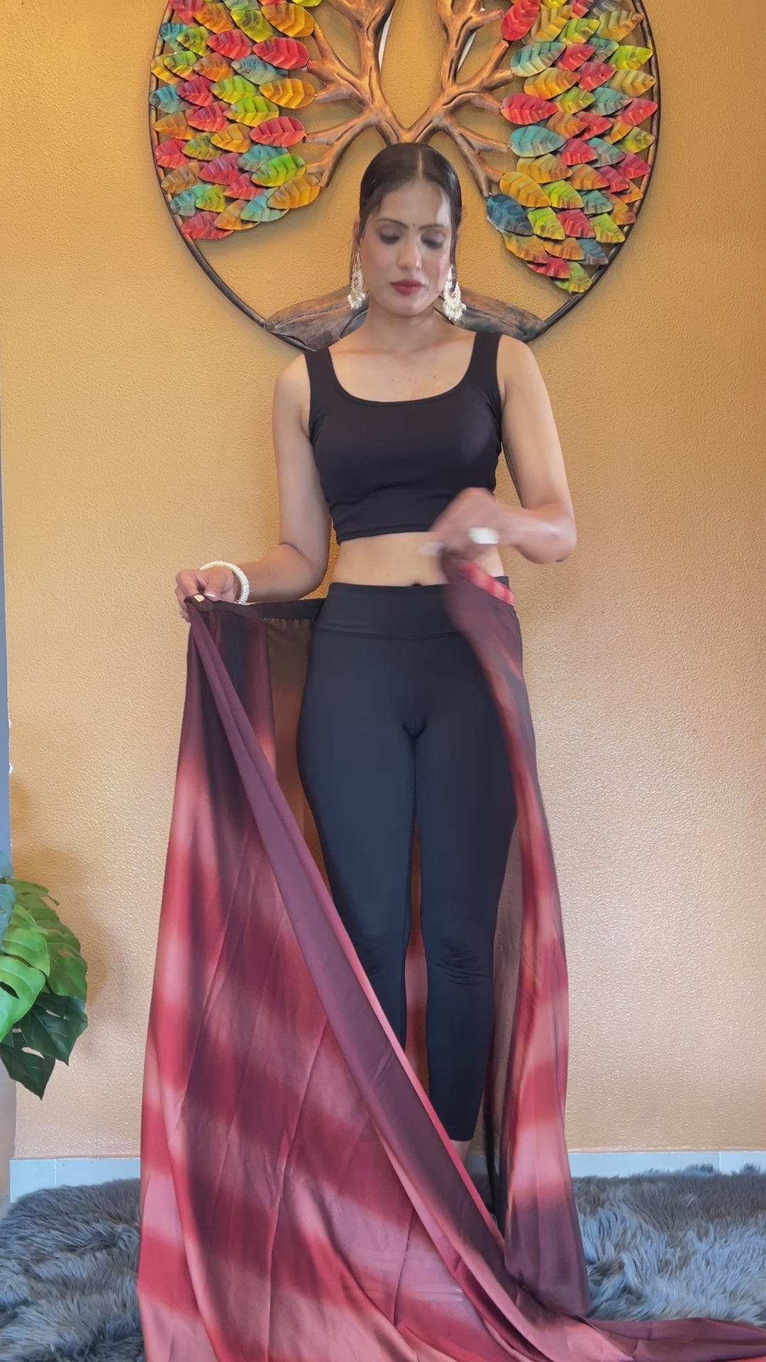 One Minute Ready to Wear New Looking RubyRustle Softy georgette Saree