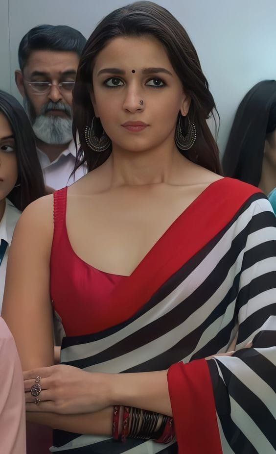 New Designer Premium Alia Bhat Satin Saree