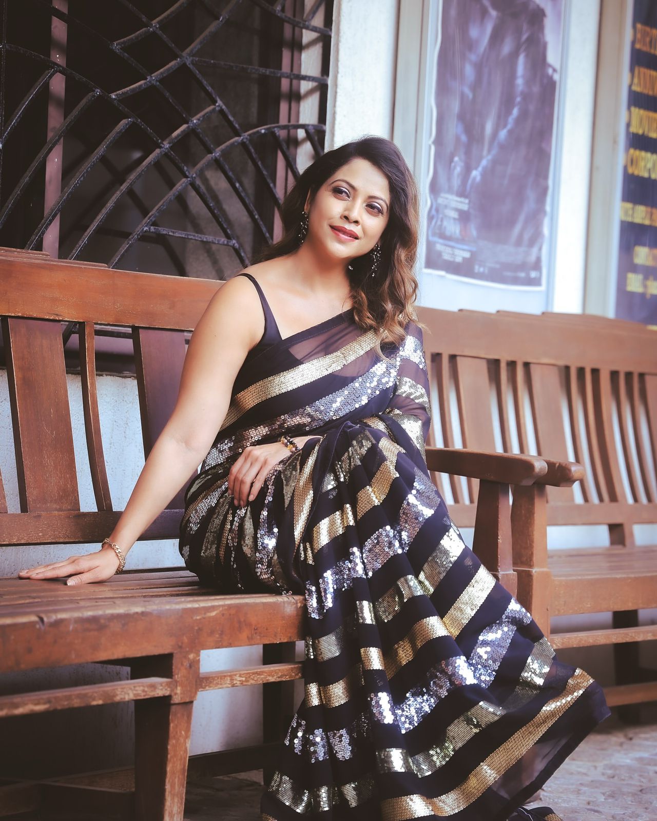 New Designer Heavy Georgette Triple Sequence Embroidery Work Saree With Unstiched Blouse Piece