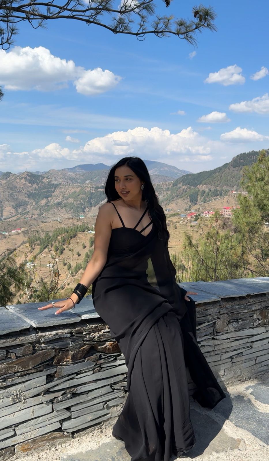 New One Minute Ready Wear Black Georgette Saree