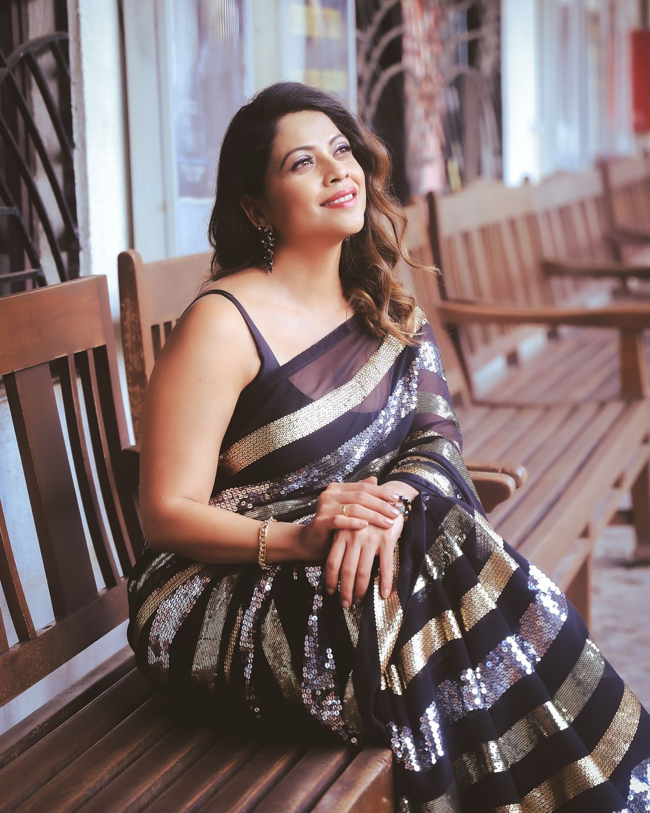 New Designer Heavy Georgette Triple Sequence Embroidery Work Saree With Unstiched Blouse Piece