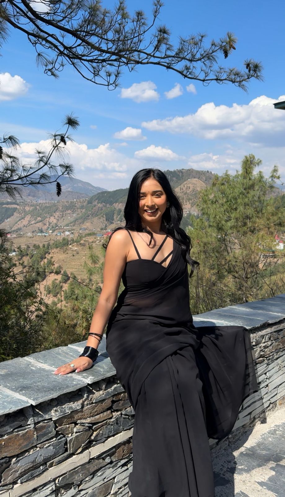 New One Minute Ready Wear Black Georgette Saree