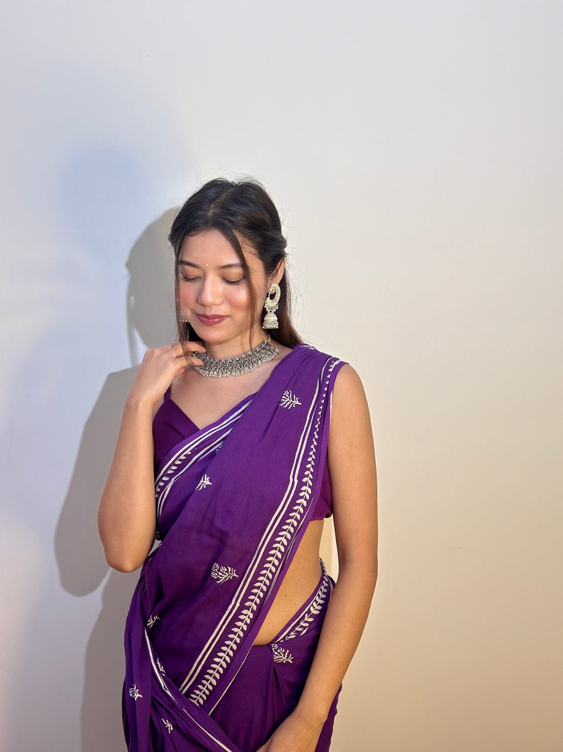 New One Minute Ready To Wear  Pure Soft Mul Cotton Silk Saree With  Pocket Along With Running Unstiched Blouse Piece