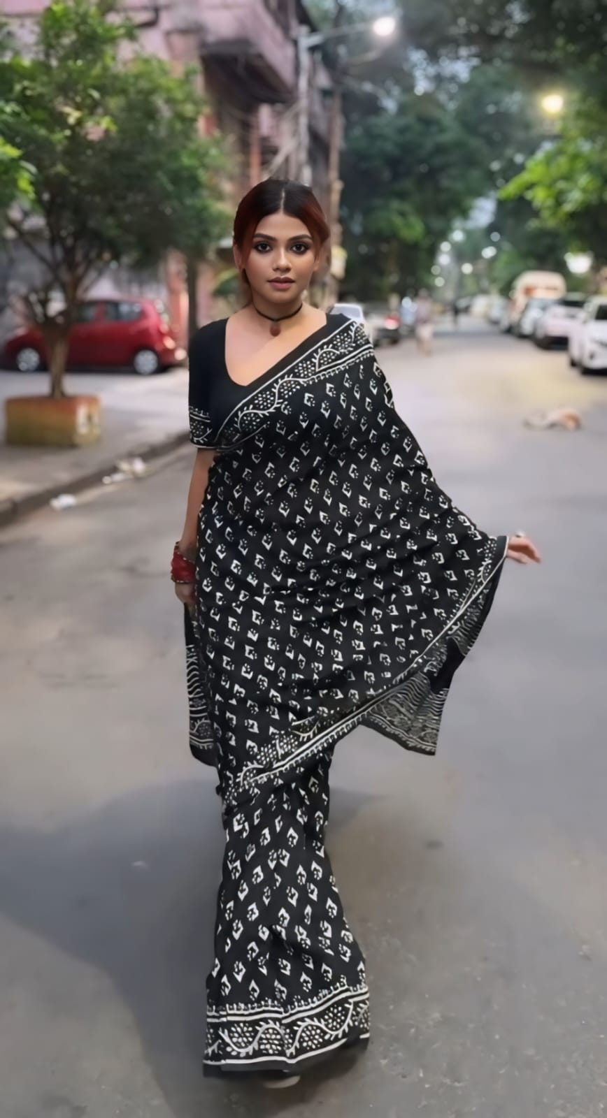 New One Minute Ready To Wear Pure Soft Linen Silk Black Saree With Unstiched Blouse