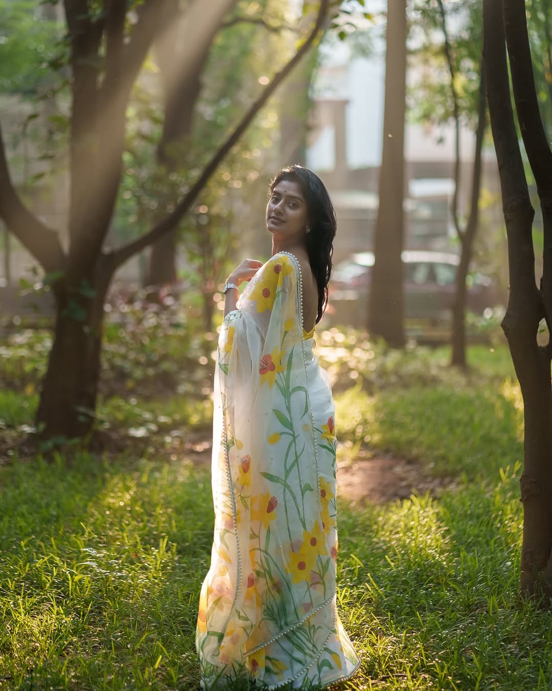 New One Minute Ready To Wear Pure Soft Organza Silk Saree With Beautiful Cutdana and Moti Handwork With Stiched Blouse