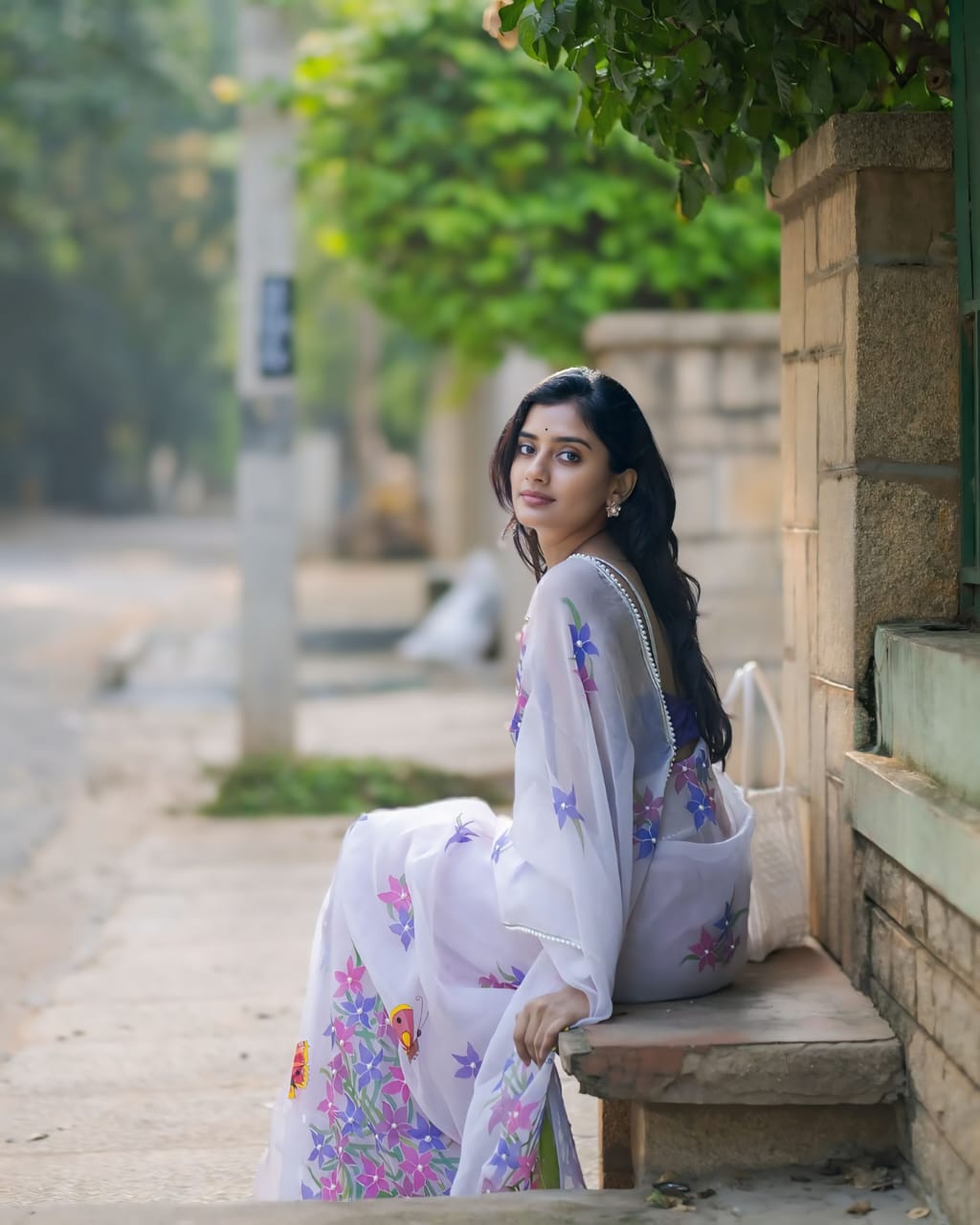 New One Minute Ready To Wear  Pure Soft Organza Silk Saree With Beautiful cutdana and Moti Handwork With Same Model Violete Unstiched Blouse Piece