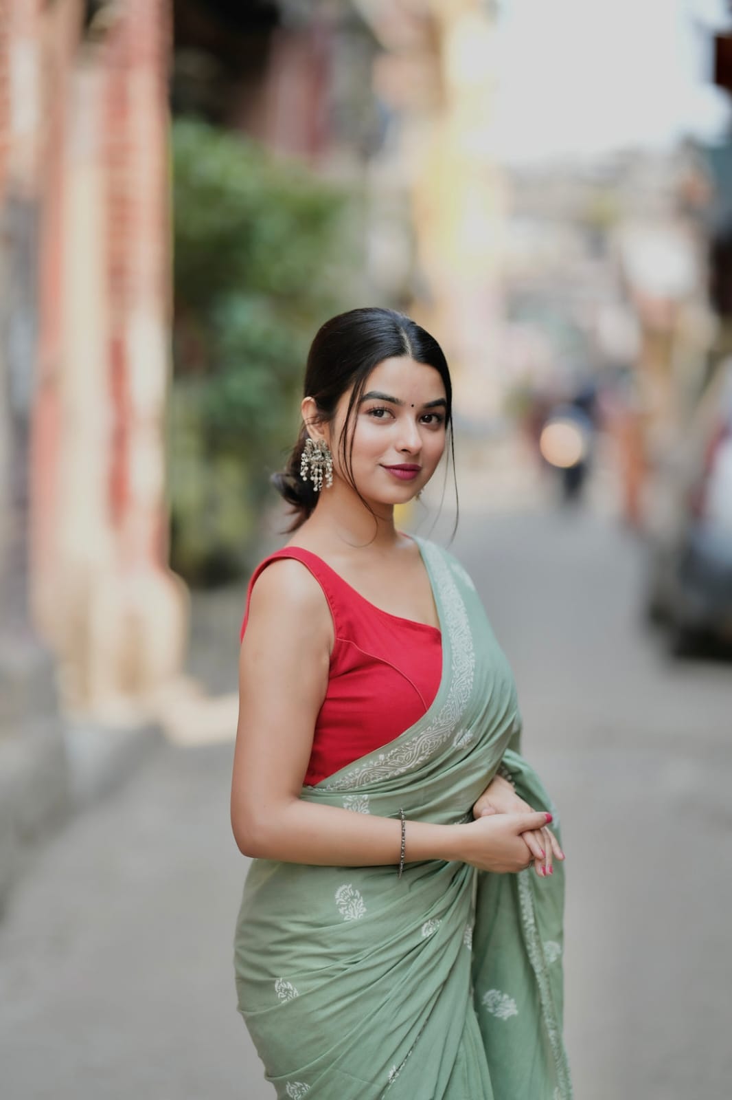 New One Minute Ready To Wear  Pure Soft Mul Cotton Silk Saree With  Pocket Along With Running Unstiched Blouse Piece