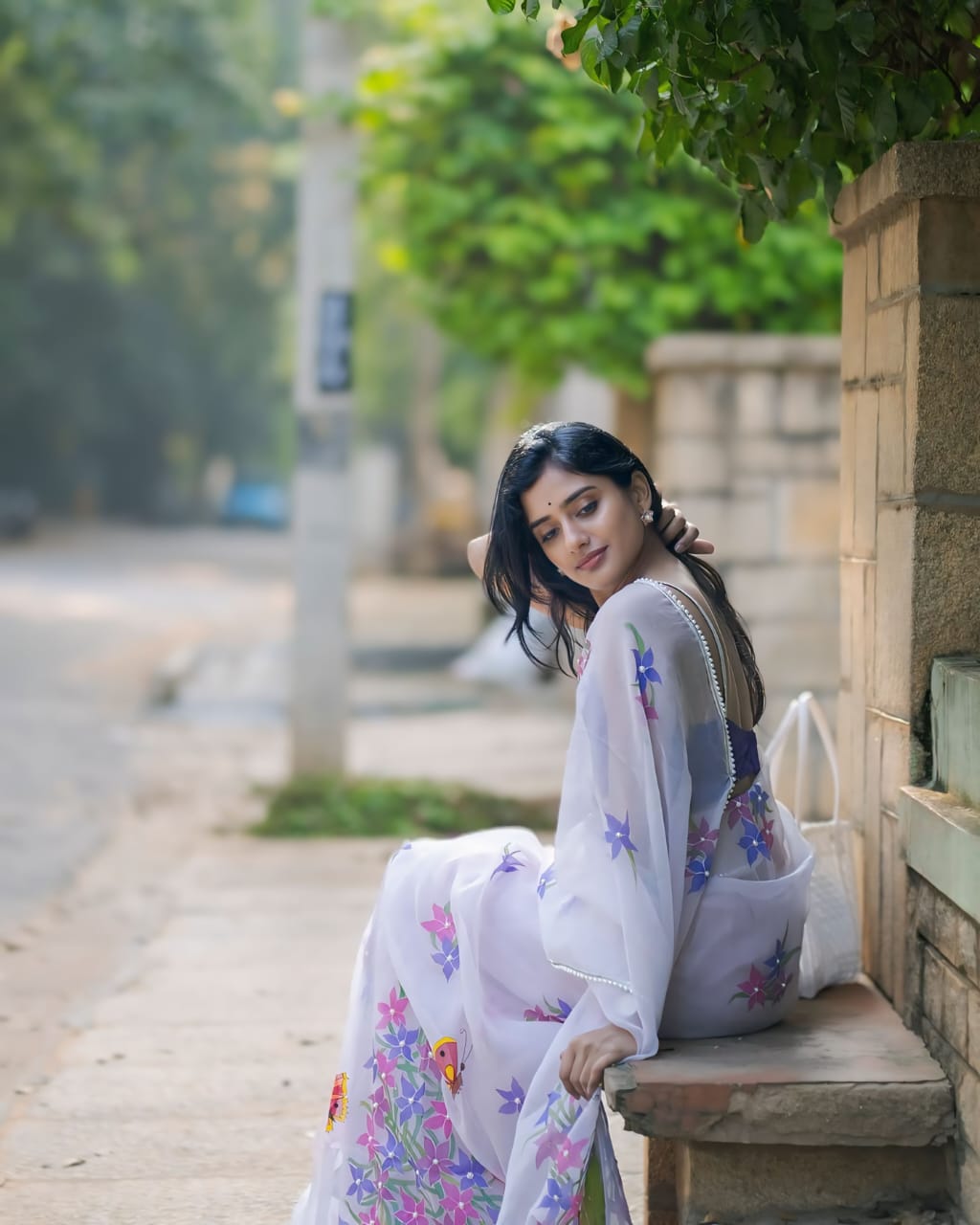 New One Minute Ready To Wear  Pure Soft Organza Silk Saree With Beautiful cutdana and Moti Handwork With Same Model Violete Unstiched Blouse Piece