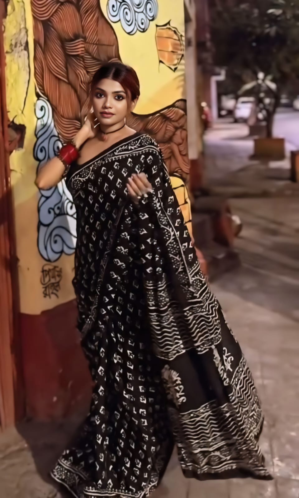 New One Minute Ready To Wear Pure Soft Linen Silk Black Saree With Unstiched Blouse