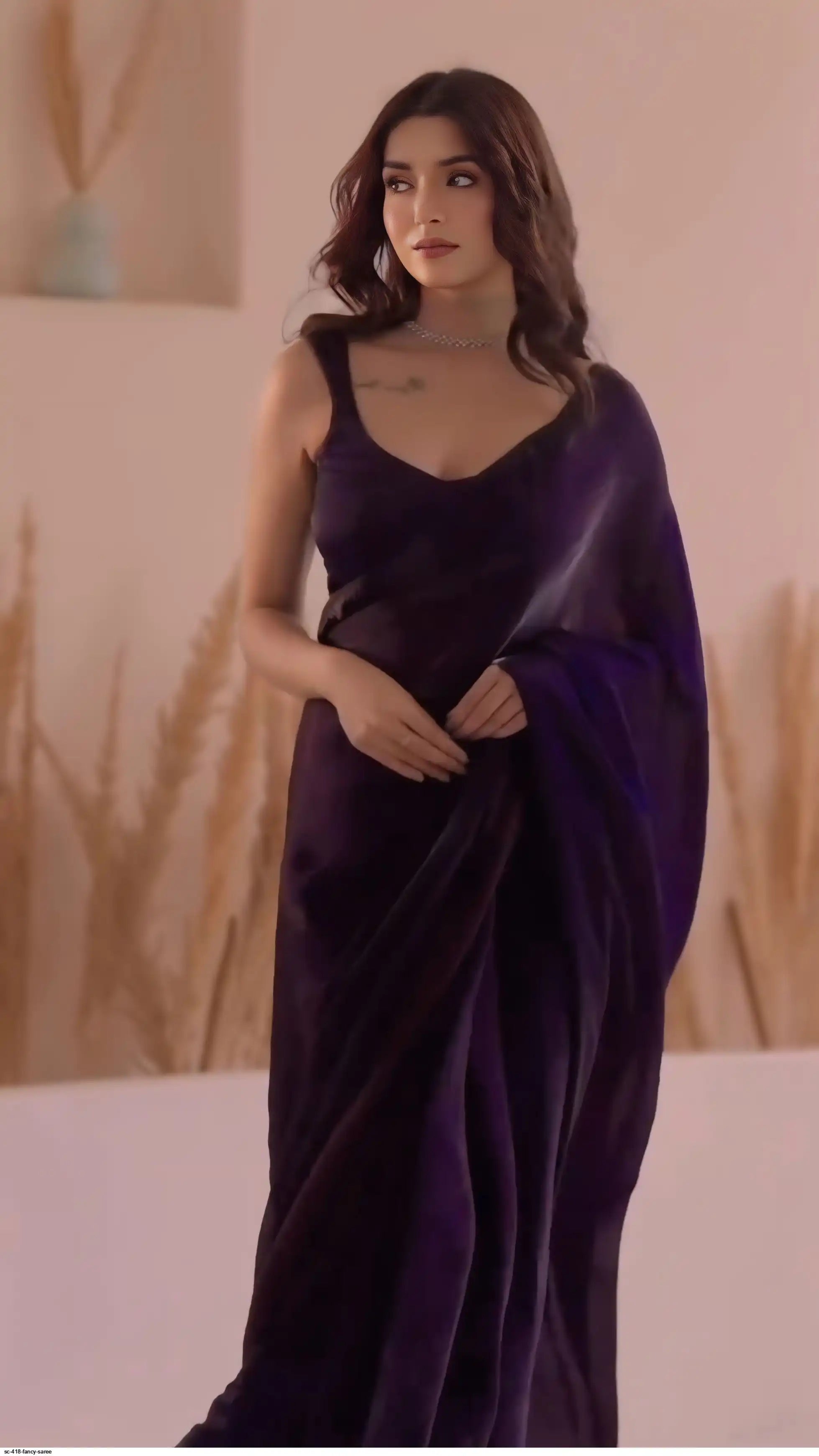New One Minute Ready Wear Wine Saree