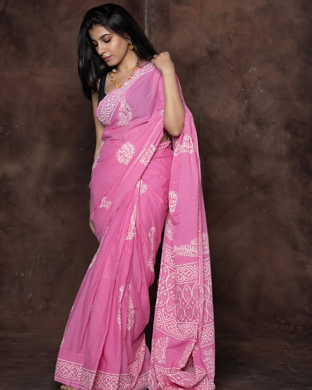 New One Minute Ready To Wear  Pure Soft Mul Cotton Silk Baby Pink Saree With  Pocket Along With Running Unstiched Blouse Piece