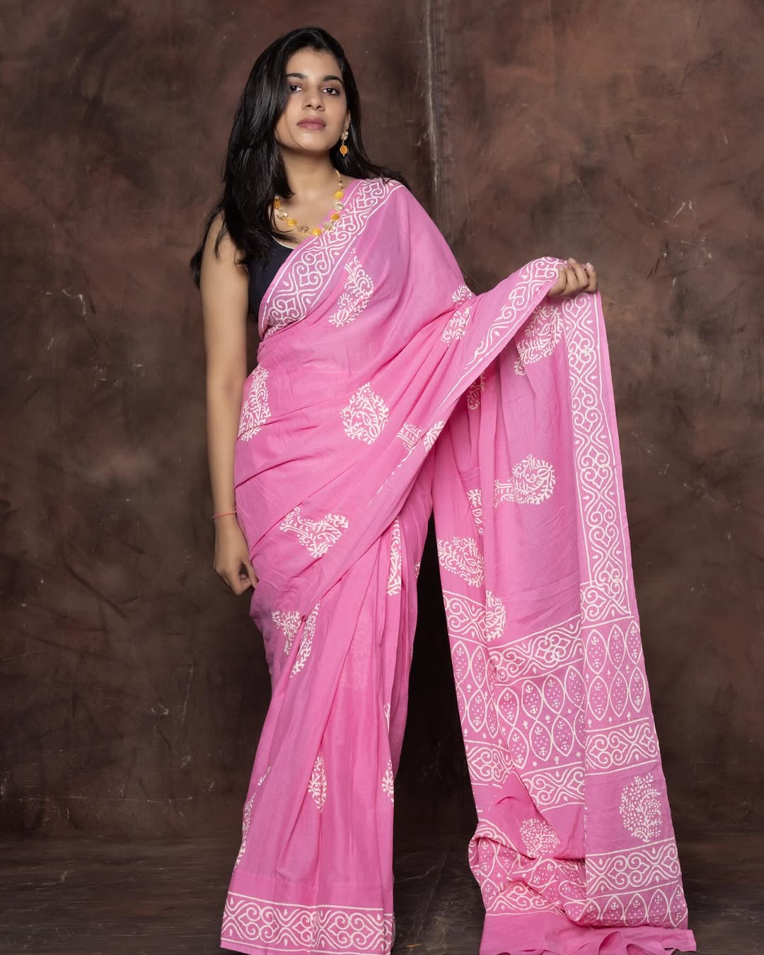 New One Minute Ready To Wear  Pure Soft Mul Cotton Silk Baby Pink Saree With  Pocket Along With Running Unstiched Blouse Piece